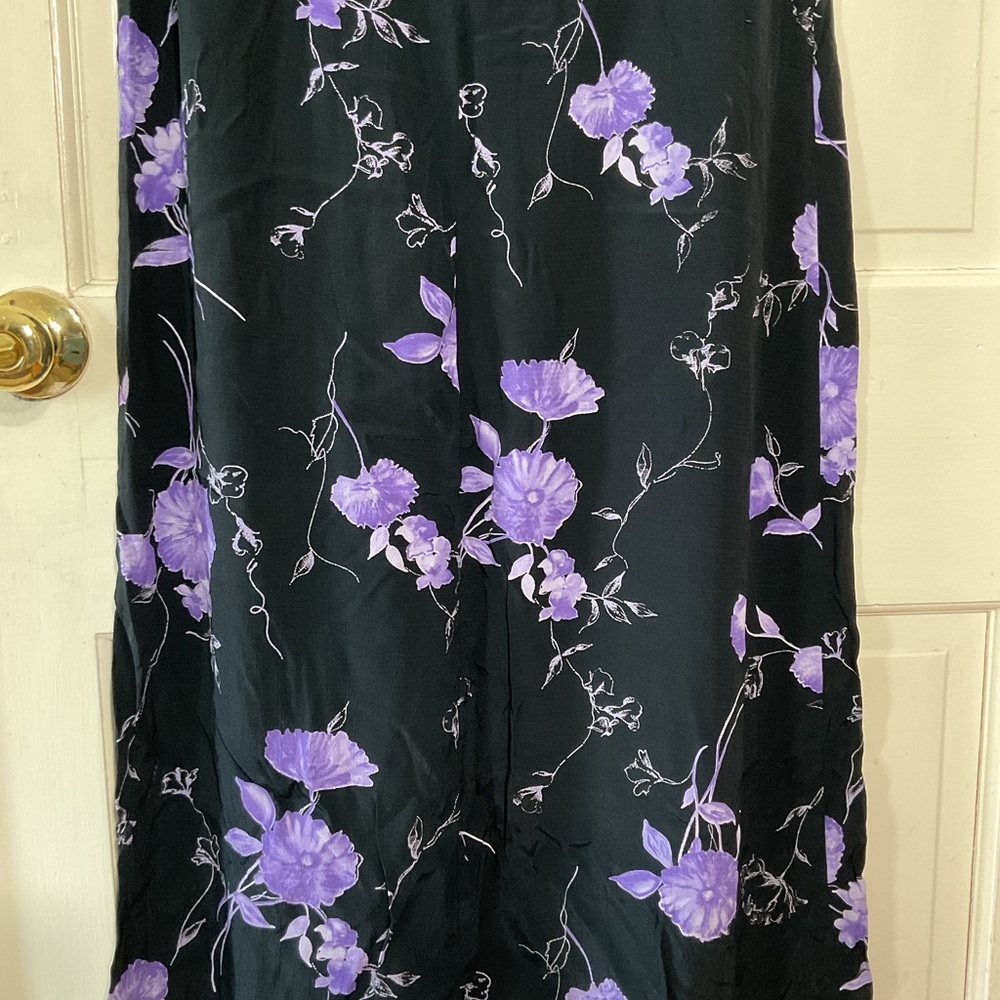 🍁Amorosé size 8 Floral Sleeveless Dress - Black and Purple - Picture 5 of 8